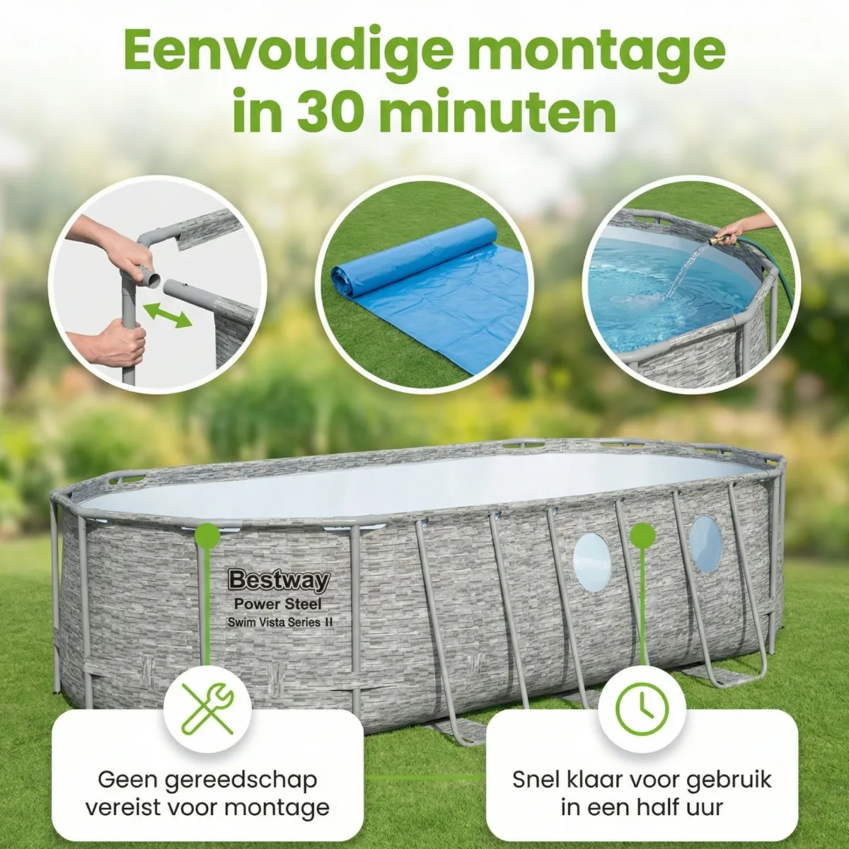 Bestway Swim Vista 549x274x122cm Pool – 5-teilig< Aufstellpools