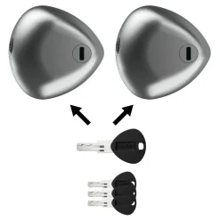 Markenlos Türschlösser^Blackstone Silver COMBO Set von 2 Van-Schlösser