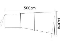 Bo-Camp Windschutz-Brendan 3-seitiger Windschutz