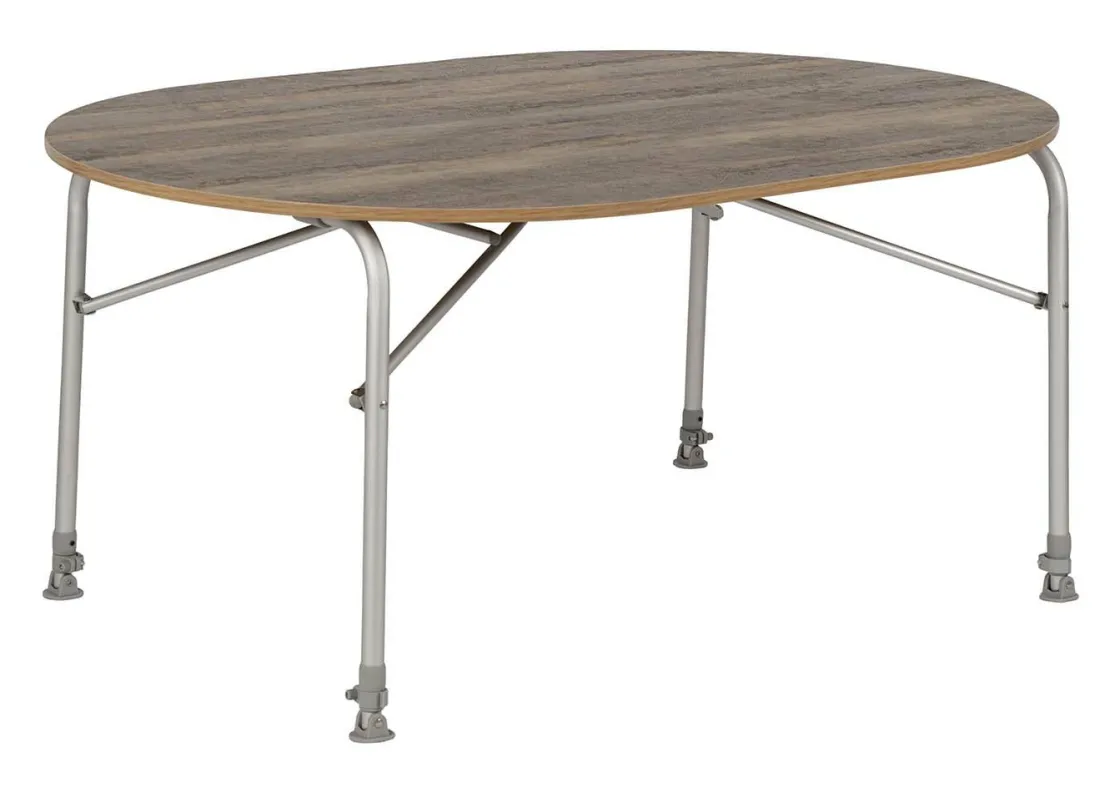 Bo-Camp Höhenverstellbare Campingtische^Feder oval 130 x 90 Tisch