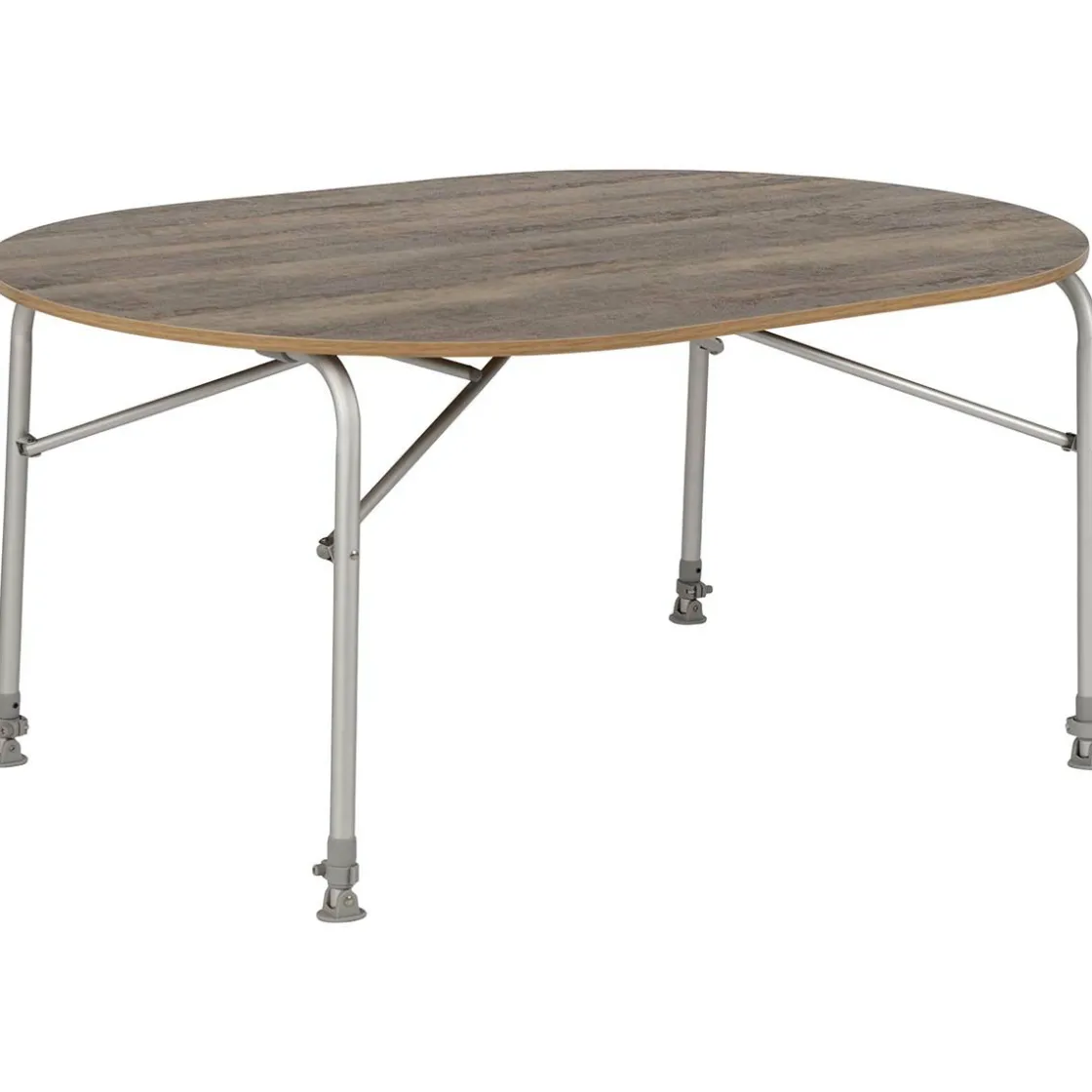 Bo-Camp Höhenverstellbare Campingtische^Feder oval 130 x 90 Tisch