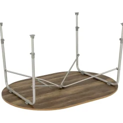 Bo-Camp Höhenverstellbare Campingtische^Feder oval 130 x 90 Tisch