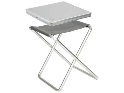 Bo-Camp Grey Campinghocker mit Tischplatte< Campinghocker