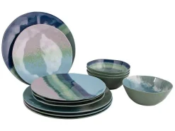 Bo-Camp Geschirrsets-Halo Blue/Green Geschirrset - 12-teilig