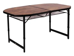 Bo-Camp Campingtische Klappbar^Industrial Woodbine oval 150 x 80 Tisch