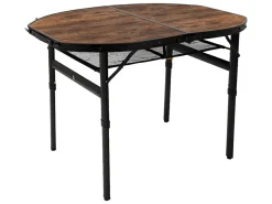 Bo-Camp Campingtische Klappbar-Industrial Woodbine Oval 100 x 70 cm Tisch