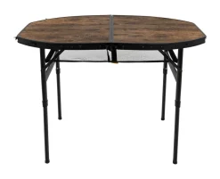Bo-Camp Campingtische Klappbar-Industrial Woodbine Oval 100 x 70 cm Tisch
