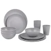 Bo-Camp Geschirrsets^Renew RPET 16-teiliges Geschirrset - Grey