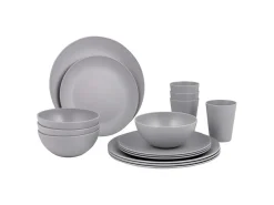 Bo-Camp Geschirrsets^Renew RPET 16-teiliges Geschirrset - Grey