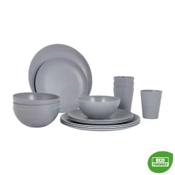 Bo-Camp Geschirrsets^Renew RPET 16-teiliges Geschirrset - Grey