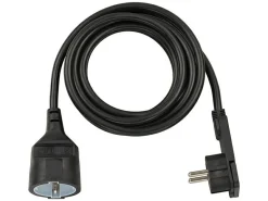Brennenstuhl Black Verlängerungskabel flacher Stecker - 5 meter< Schuko Verlängerungskabel