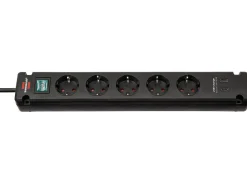 Brennenstuhl Schuko Steckdosen-Bremounta Steckdosenleiste mit 2 USB-C Ladesteckdosen - Black