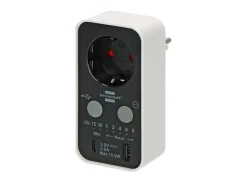Brennenstuhl Schuko Stecker^digitaler USB-A/C-Countdown-Timer