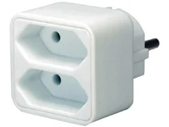 Brennenstuhl Schuko Stecker-2-Fach Euro Adapterstecker