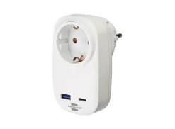 Brennenstuhl Schuko Stecker-Steckdosenadapter mit USB-C