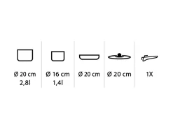 Brunner Academy Mini Topfset - Ø20 cm< Töpfe & Pfannen