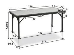 Brunner Dinemic 4 Tisch - 126 x 70 cm< Rolltische