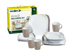 Brunner Khadì 16-teiliges Melamin-Set – Mehrfarbig< Geschirrsets