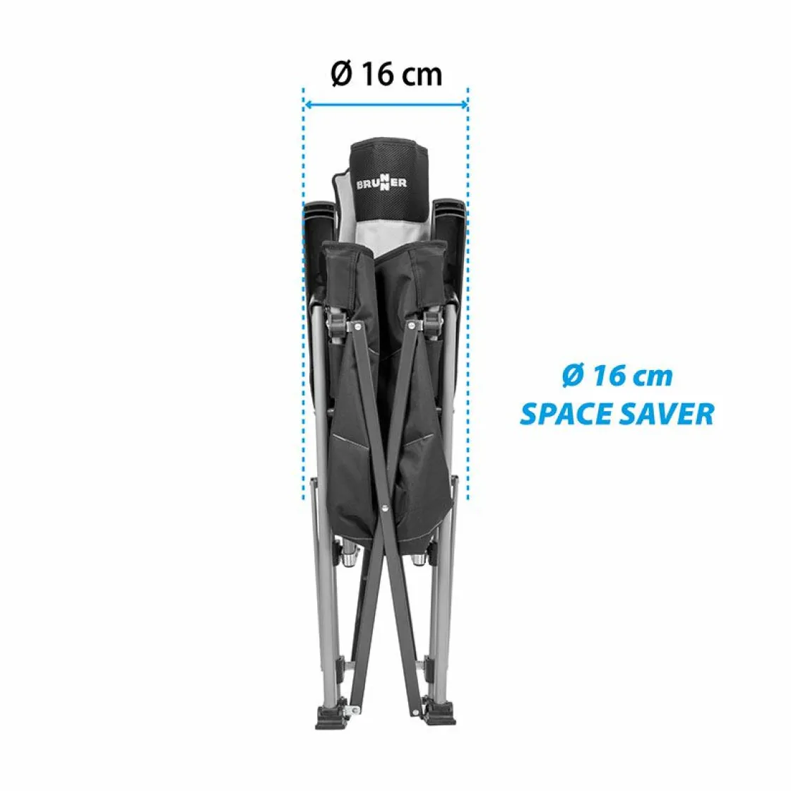 Brunner Campingstühle Mit Verstellbarer Rückenlehne|Faltstühle-Raptor Highback Faltstuhl - Grey