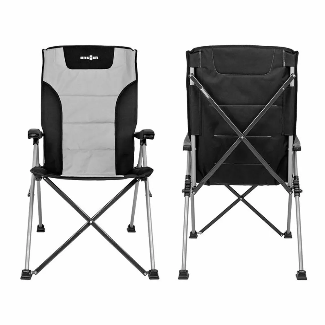 Brunner Campingstühle Mit Verstellbarer Rückenlehne|Faltstühle-Raptor Highback Faltstuhl - Grey