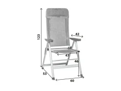Brunner Campingstühle Mit Verstellbarer Rückenlehne|Klappstühle-Skye Klappstuhl - Grey