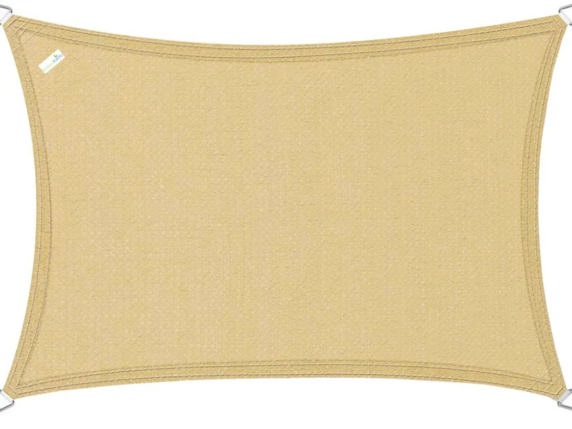 Buitenkado Sonnensegel|Sonnensegel-. 4.5 x 5 HDPE Sonnensegel - sand beige
