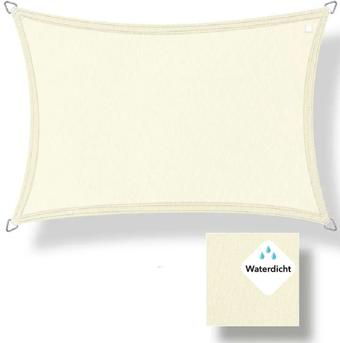 Buitenkado Sonnensegel|Sonnensegel-4 x 5 wasserdicht Sonnensegel - cream white