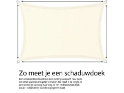 Buitenkado Sonnensegel|Sonnensegel^3 x 4 wasserdicht Sonnensegel - cream white