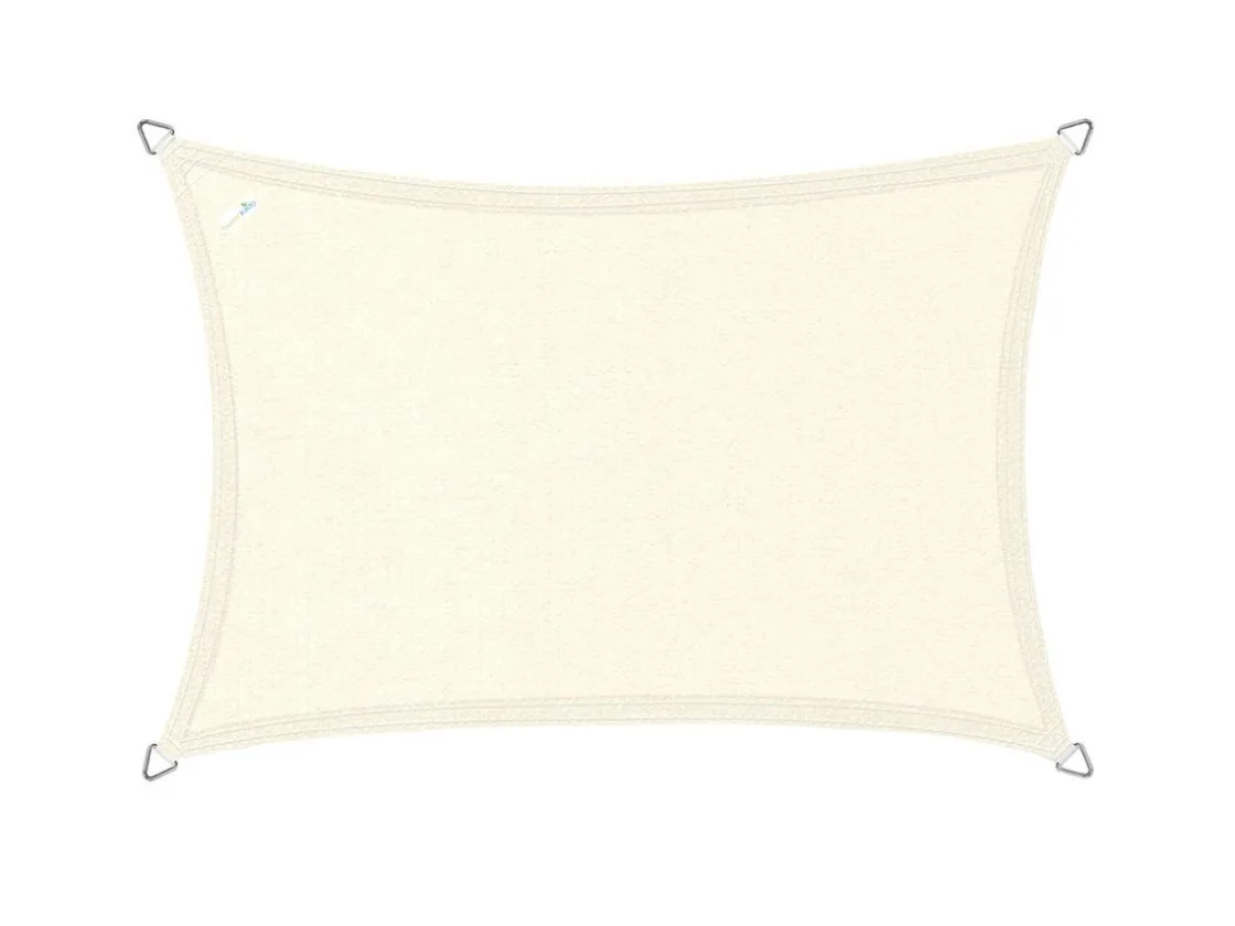 Buitenkado Sonnensegel|Sonnensegel-2x3.5 HPDE Sonnensegelset - cream white