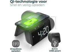 Caliber Wecker-HCG019QI-BA drahtloses Ladegerät und Wecker