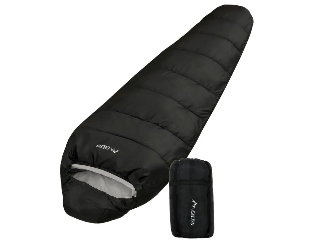 Markenlos Winterschlafsäcke|Mumienschlafsäcke^Caliyo 4 Jahreszeiten 230 cm Blue Mumienschlafsack