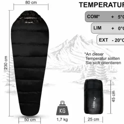 Markenlos Winterschlafsäcke|Mumienschlafsäcke^Caliyo 4 Jahreszeiten 230 cm Blue Mumienschlafsack