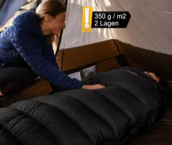 Markenlos Winterschlafsäcke|Mumienschlafsäcke^Caliyo 4 Jahreszeiten 230 cm Blue Mumienschlafsack