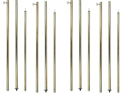 Markenlos Vorzeltgestänge^Camp Air 22 mm 170-250cm Stahl Aufstellstange - 4 Stück