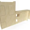 Markenlos Campingboxen-Camper Meubilair Pappelholz Bulli T5/T6 Kurz