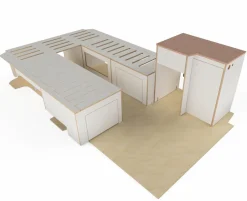 Markenlos Camper Meubilair T5/T6 Kurz Wohnmobil Set< Campingboxen