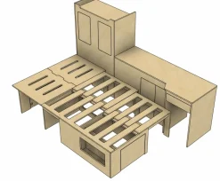 Markenlos Campingboxen^Camper Meubilair Universal Schrankwand Bettsofa Camper Möbel