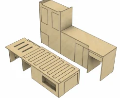 Markenlos Campingboxen^Camper Meubilair Universal Schrankwand Bettsofa Camper Möbel