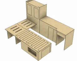 Markenlos Campingboxen^Camper Meubilair Universal Schrankwand Bettsofa Camper Möbel