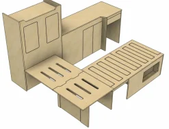 Markenlos Campingboxen^Camper Meubilair Universal Schrankwand Bettsofa Camper Möbel