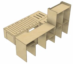 Markenlos Campingboxen^Camper Meubilair Universal Schrankwand Bettsofa Camper Möbel