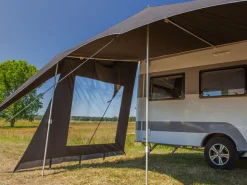 Campooz Trekking Sonnensegel 350 cm - Schwarz< Universal Sonnensegel Wohnwagen|Universal Sonnensegel Wohnwagen