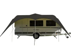 Campooz Trekking Sonnensegel 300 cm - Schwarz< Universal Sonnensegel Wohnwagen|Universal Sonnensegel Wohnwagen