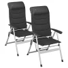 Campout Campingstühle Mit Verstellbarer Rückenlehne|Klappstühle-Colibri Hybrid Set von 2 Klappstuhle - Black