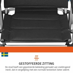 Campout Campingstühle Mit Verstellbarer Rückenlehne|Klappstühle-Colibri Hybrid Set von 2 Klappstuhle - Black