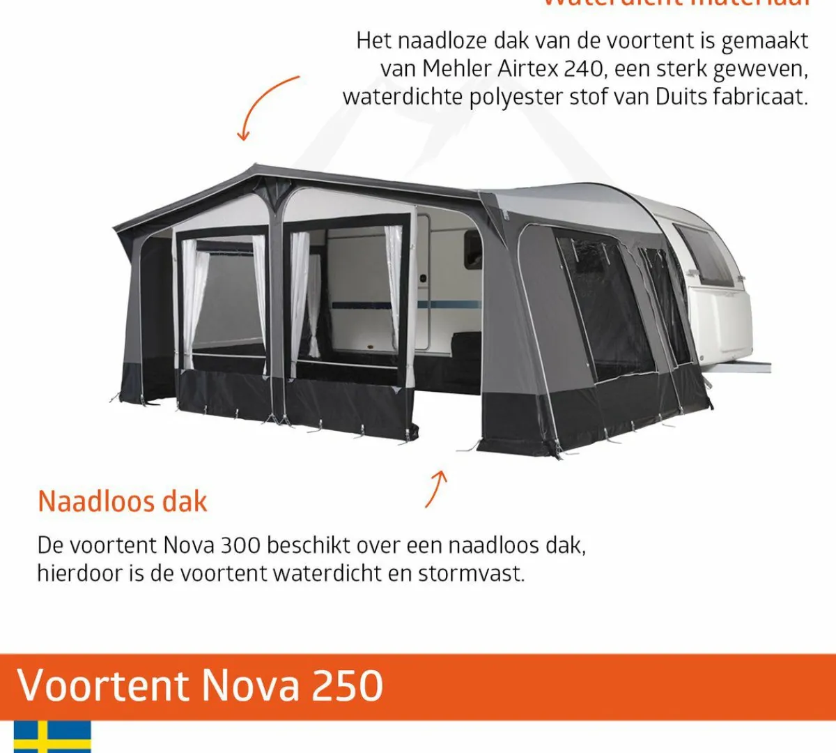 Campout Nova 250 Vorzelt - 1001-1025cm< Reisevorzelte|Volleinzug Vorzelte