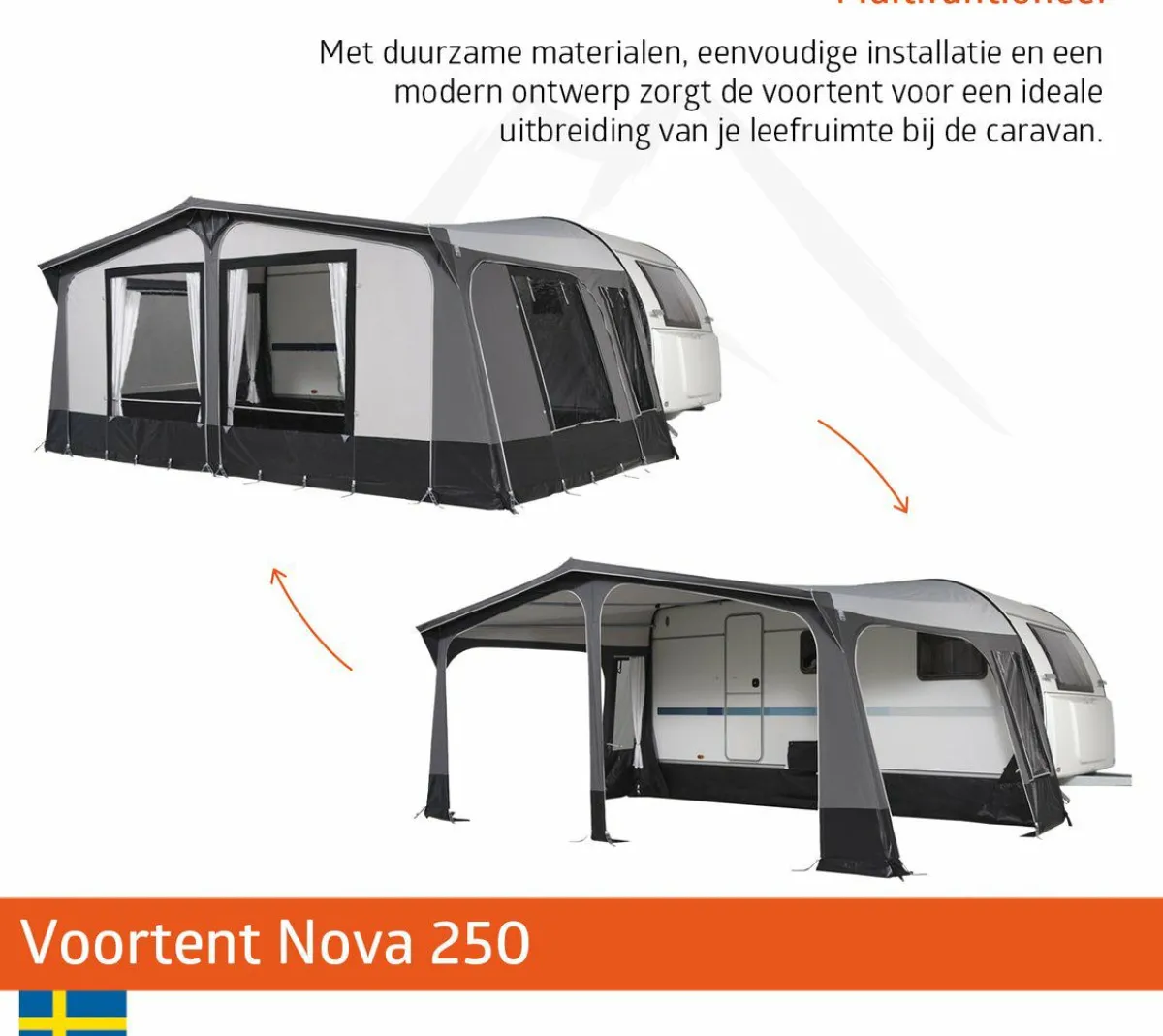 Campout Nova 250 Vorzelt - 1001-1025cm< Reisevorzelte|Volleinzug Vorzelte