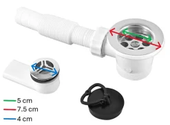 CAN Wasser Zubehör-Ablaufgarnitur mit Überlauf