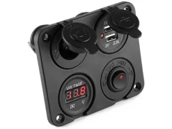 Markenlos Usb Steckdosen 12V^Car Systems 12 Volt 4 Module Einbaukit