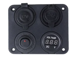 Markenlos Usb Steckdosen 12V^Car Systems 12 Volt 4 Module Einbaukit